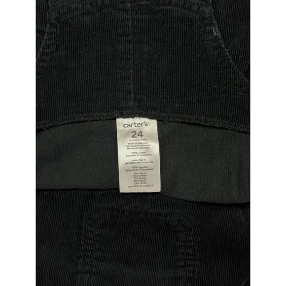 Toddler 2T Denim Corduroy Overalls Bundle 2 Pack Adjustable Straps Farm Patch - Picture 9 of 12